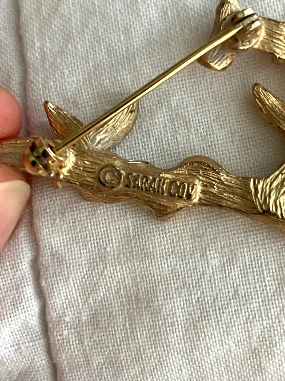 Vintage Sarah Coventry Gold-tone Letter J Brooch